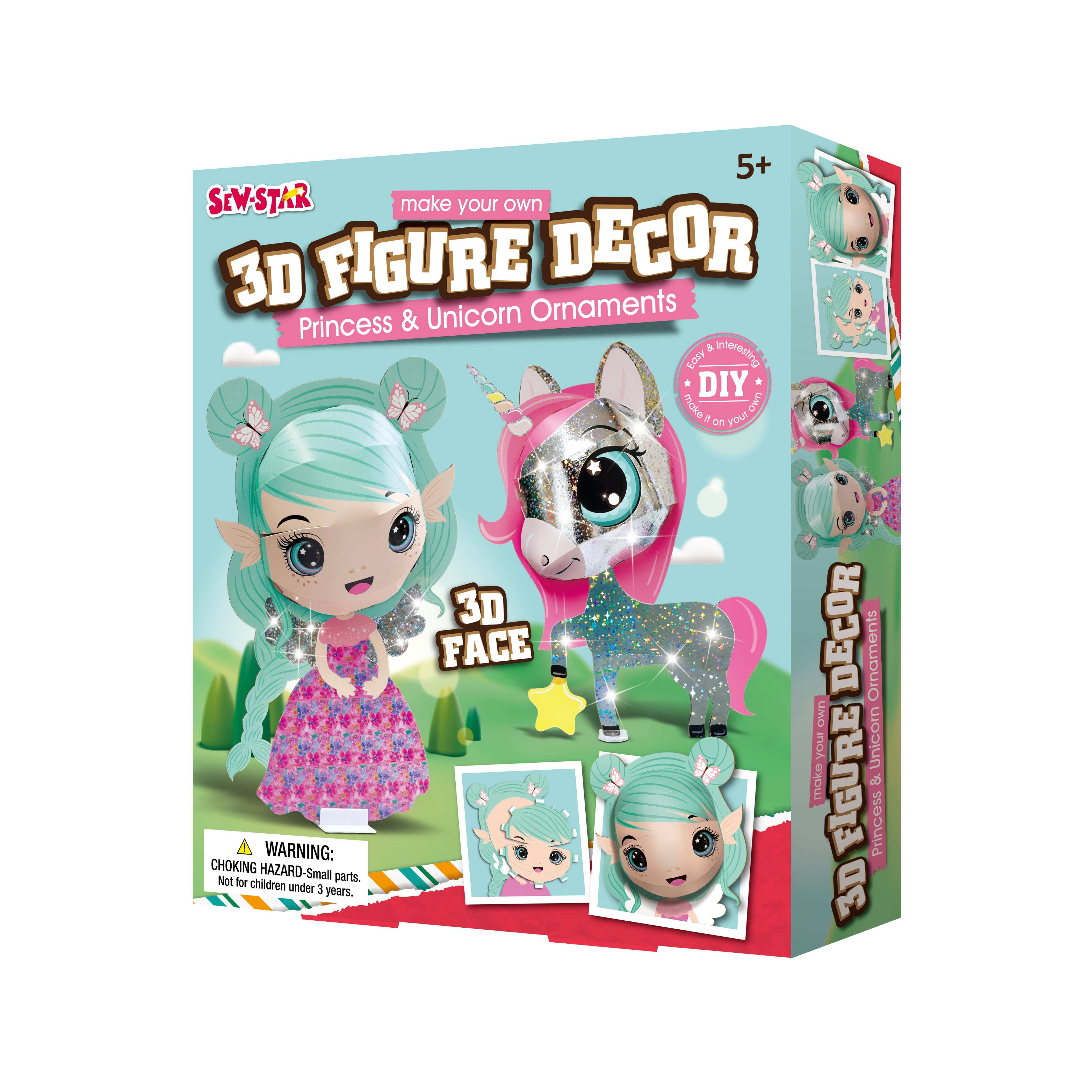 Sew Star 3D Figure Decor Princess And Unicorn Ornaments for kids in Kuwait
